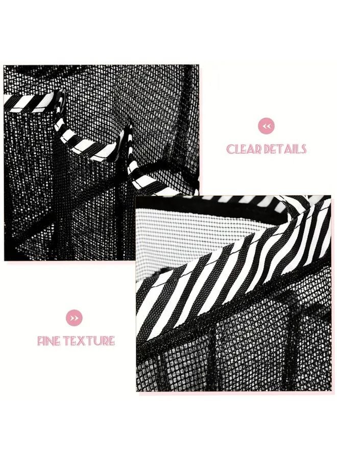 Pure Black Large Travel Toiletry Bag For Women Makeup Organizer Nylon Portable Beach Bag - Image 3